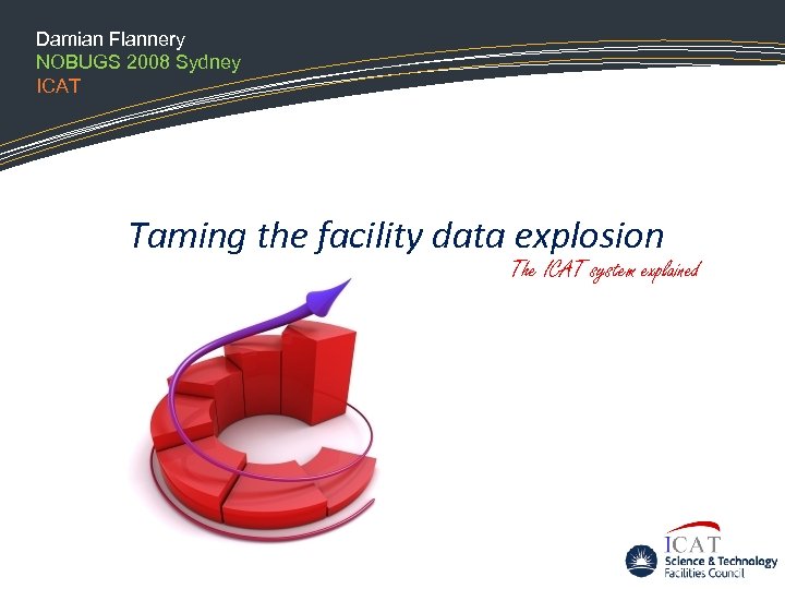 Damian Flannery NOBUGS 2008 Sydney ICAT Taming the facility data explosion The ICAT system