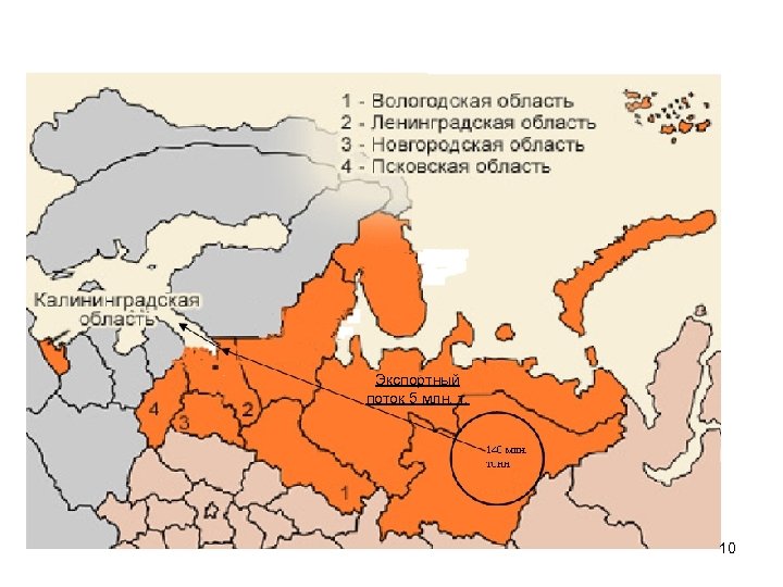 Экспортный поток 5 млн. т. 10 
