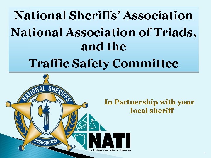 National Sheriffs’ Association National Association of Triads, and the Traffic Safety Committee In Partnership