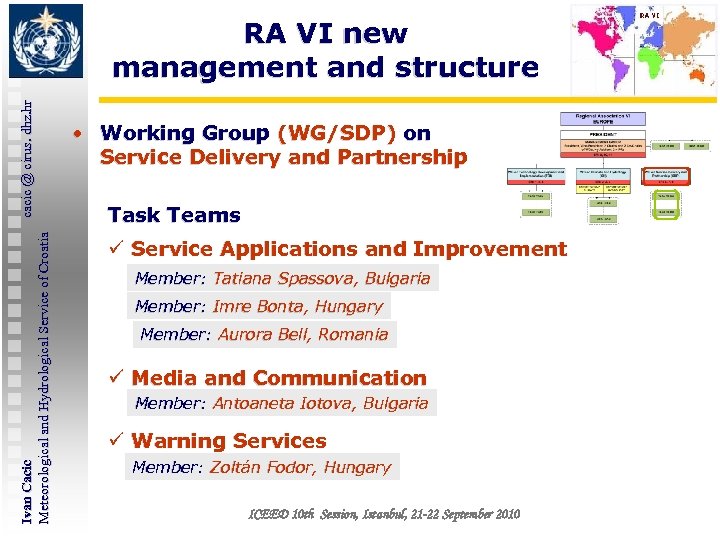Ivan Cacic cacic @ cirus. dhz. hr Meteorological and Hydrological Service of Croatia RA