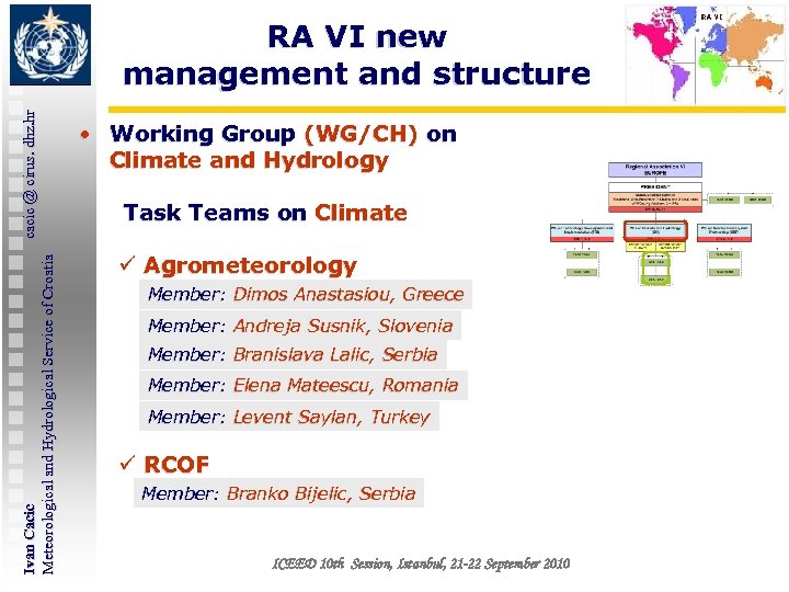 Ivan Cacic cacic @ cirus. dhz. hr Meteorological and Hydrological Service of Croatia RA