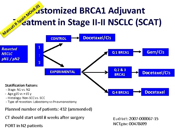 . 01 8 Oo Customized BRCA 1 Adjuvant i pa S Treatment in Stage