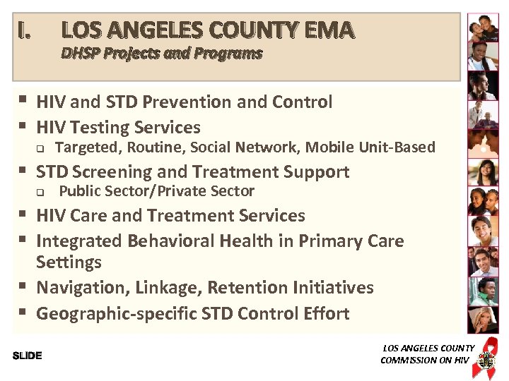 I. LOS ANGELES COUNTY EMA DHSP Projects and Programs § HIV and STD Prevention