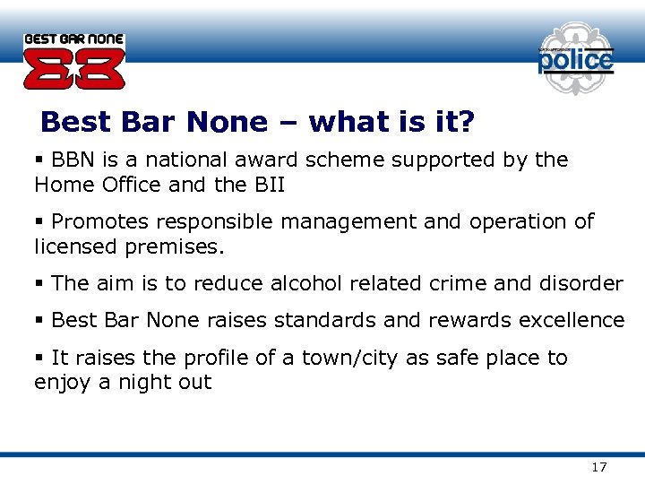 Best Bar None – what is it? § BBN is a national award scheme