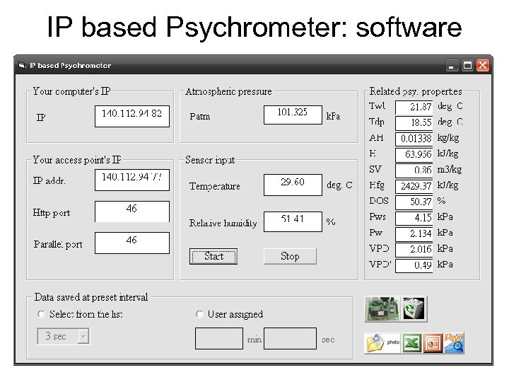 IP based Psychrometer: software 