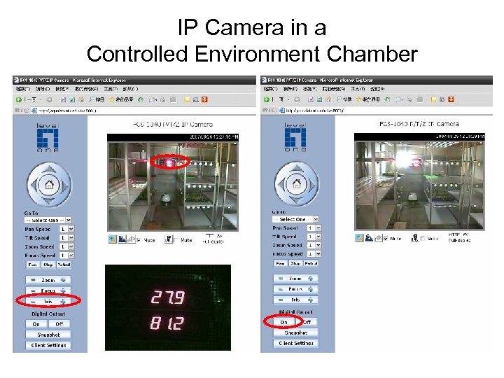 IP Camera in a Controlled Environment Chamber 