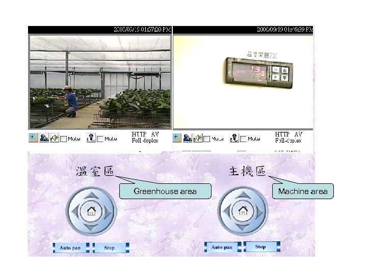 Greenhouse area Machine area 