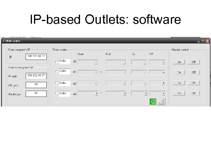 IP-based Outlets: software 
