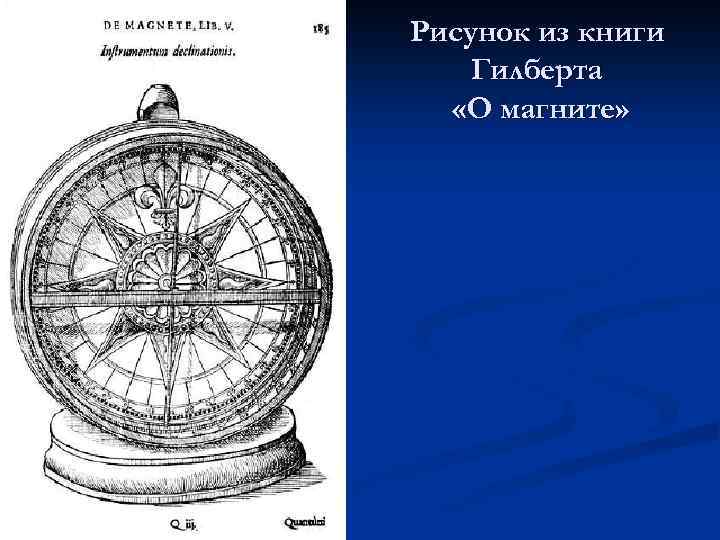 Рисунок из книги Гилберта «О магните» 