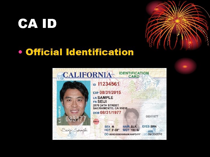 CA ID • Official Identification 