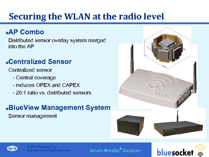 Securing the WLAN at the radio level AP Combo Distributed sensor overlay system merged