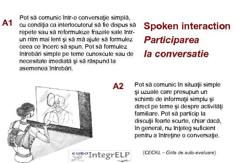  Pot să comunic într-o conversaţie simplă, A 1 cu condiţia ca interlocutorul să