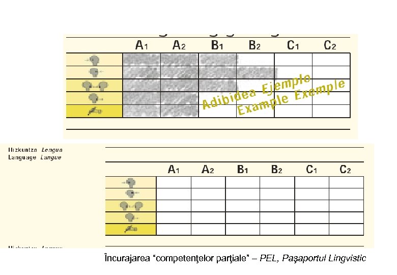 Încurajarea “competenţelor parţiale” – PEL, Paşaportul Lingvistic 