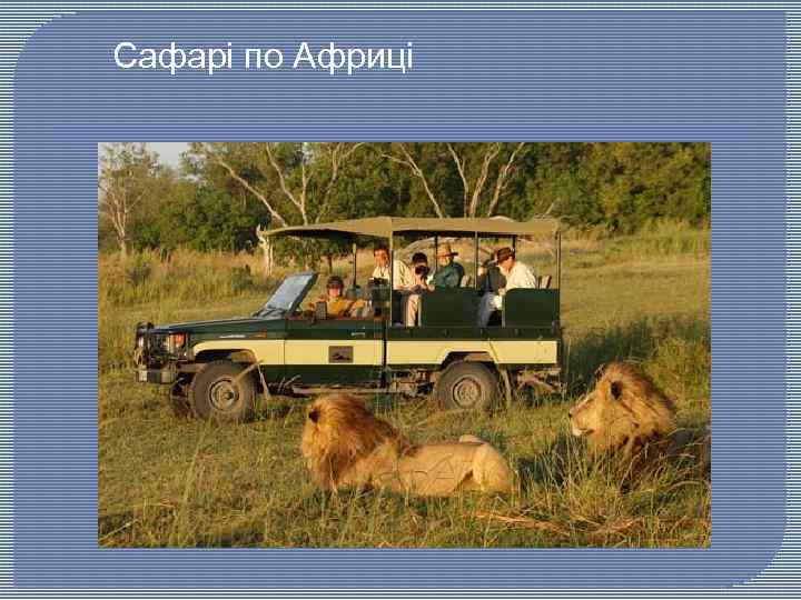 Сафарі по Африці 