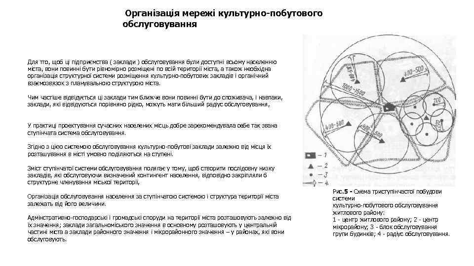  Організація мережі культурно-побутового обслуговування Для тго, щоб ці підприємства ( заклади ) обслуговування