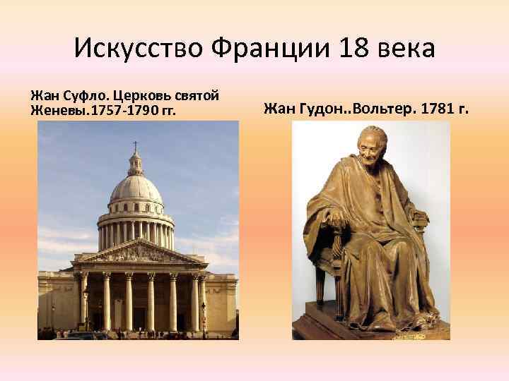 Искусство Франции 18 века Жан Суфло. Церковь святой Женевы. 1757 -1790 гг. Жан Гудон.