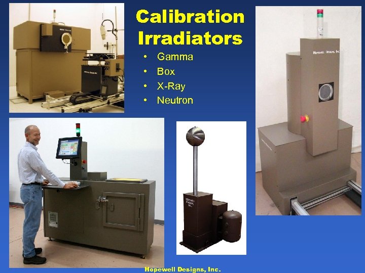 Calibration Irradiators • • Gamma Box X-Ray Neutron Hopewell Designs, Inc. 