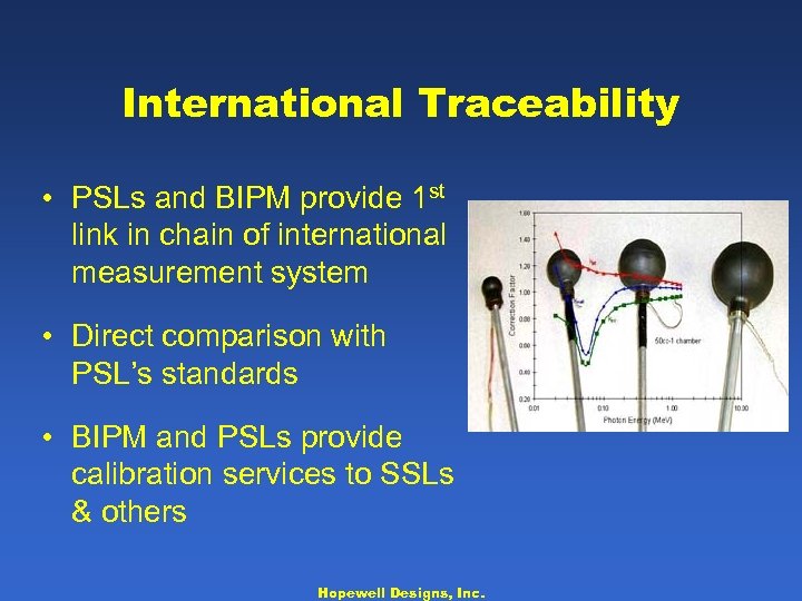 International Traceability • PSLs and BIPM provide 1 st link in chain of international