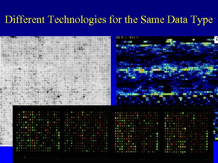 Different Technologies for the Same Data Type 