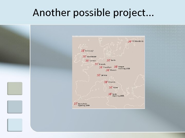 Another possible project. . . 