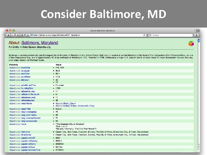 Consider Baltimore, MD 