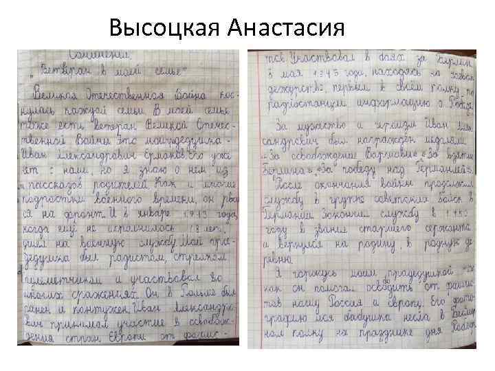 Высоцкая Анастасия 