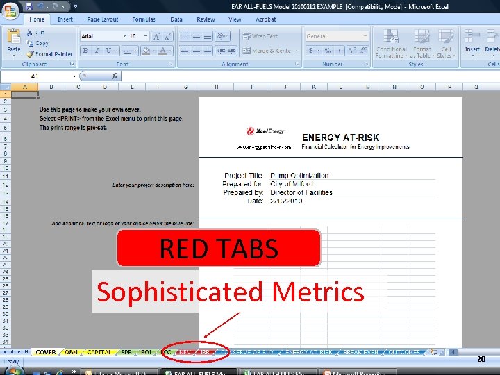 RED TABS Sophisticated Metrics 20 