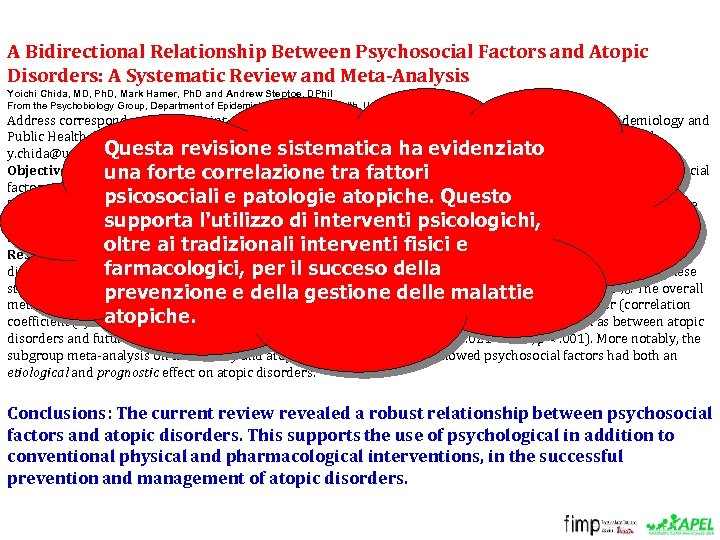 A Bidirectional Relationship Between Psychosocial Factors and Atopic Disorders: A Systematic Review and Meta-Analysis