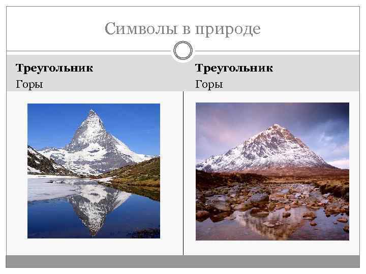 Символы в природе Треугольник Горы 