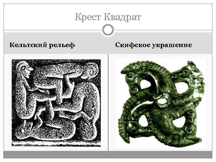 Крест Квадрат Кельтский рельеф Скифское украшение 