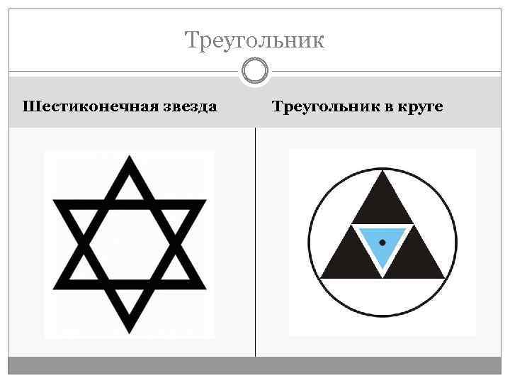 Треугольник Шестиконечная звезда Треугольник в круге 