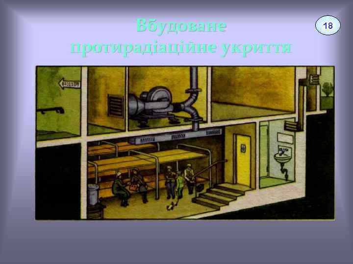 Вбудоване протирадіаційне укриття 18 
