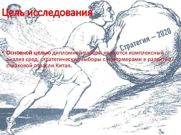 Цель исследования • Основной целью дипломной работы являются комплексный анализ сред, стратегические выборы с