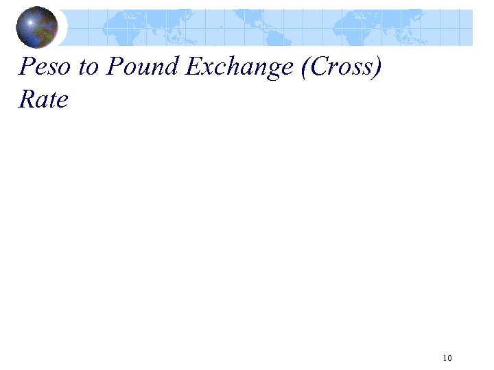 Peso to Pound Exchange (Cross) Rate 10 