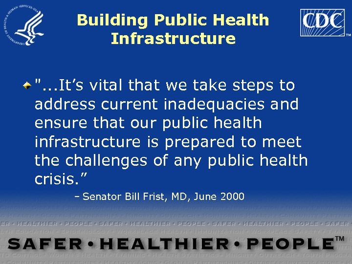 Building Public Health Infrastructure 