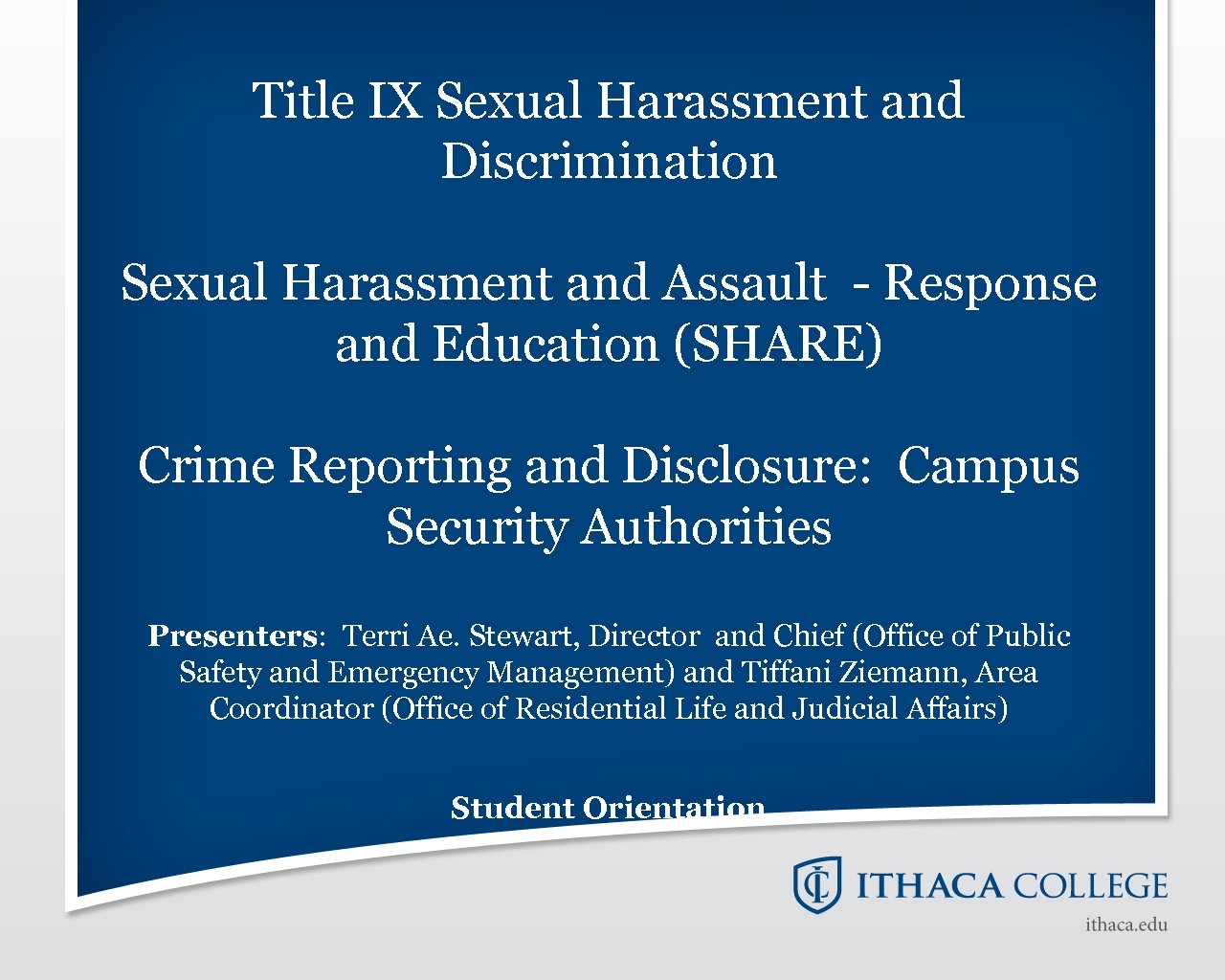 Title Ix Sexual Harassment And Discrimination Sexual Harassment