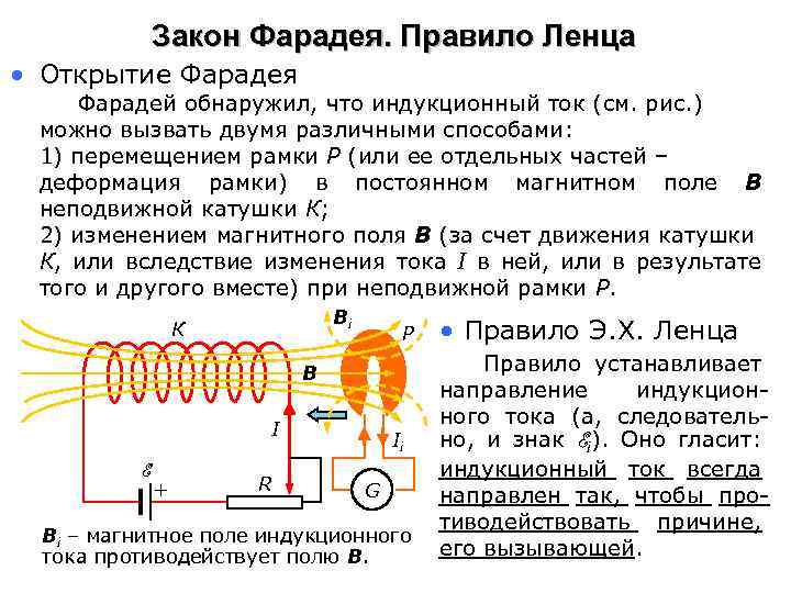 Законы генерации. Закон электромагнитной индукции Фарадея правило Ленца. Опыты Фарадея правило Ленца. Закон Фарадея Ленца для электромагнитной индукции. Закон Фарадея-Ленца, правило Ленца..