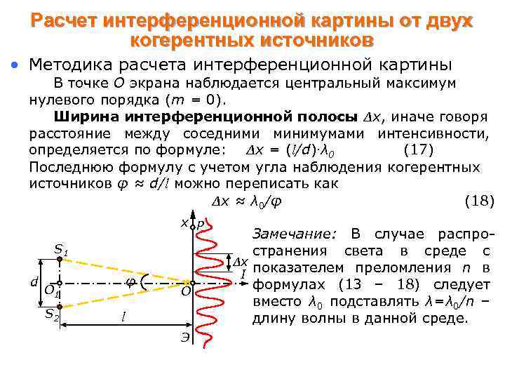 Интерференционная картина наблюдается в белом свете центральный максимум m 0 будет окрашен