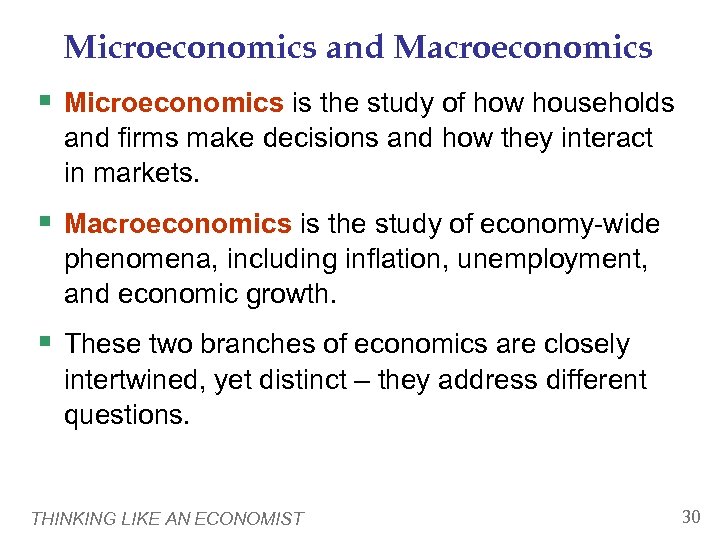 CHAPTER 2 Thinking Like An Economist Economics PRINCIPLES