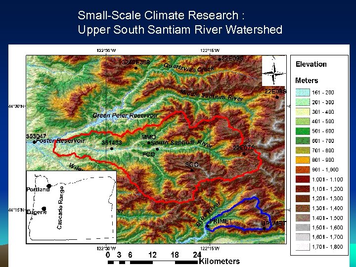 Small-Scale Climate Research : Upper South Santiam River Watershed 