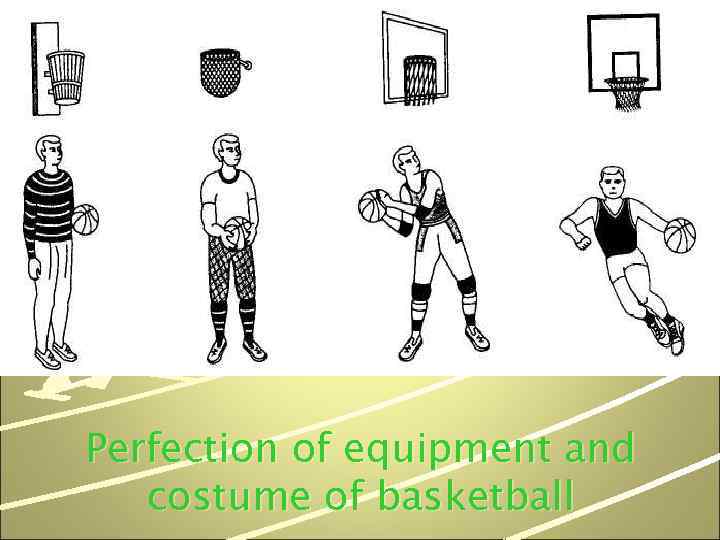 Perfection of equipment and costume of basketball 