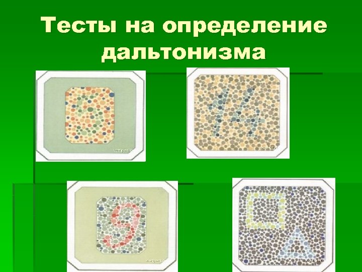 Тесты на определение дальтонизма 