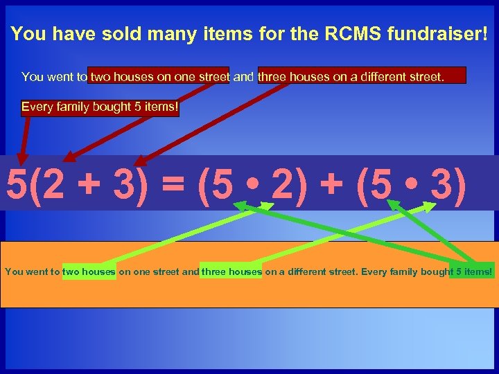 You have sold many items for the RCMS fundraiser! You went to two houses