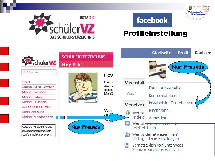 Profileinstellung Nur Freunde 