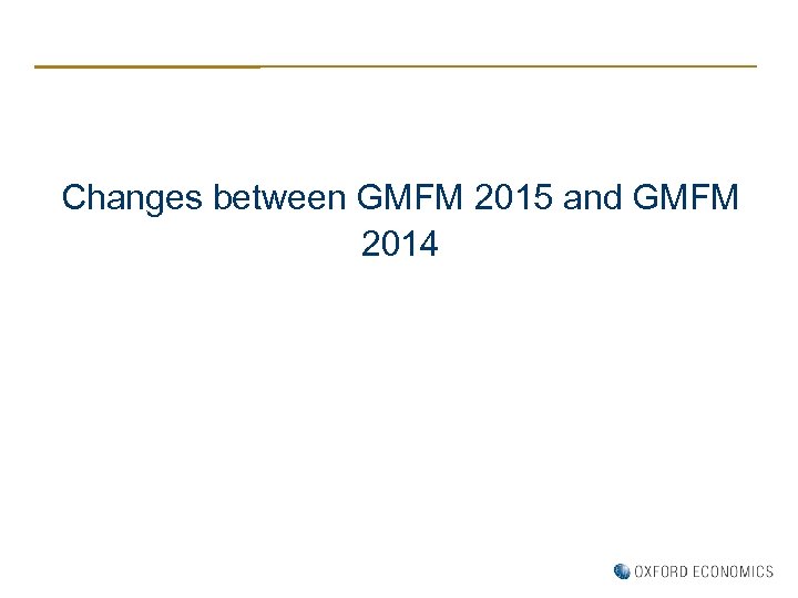 Changes between GMFM 2015 and GMFM 2014 