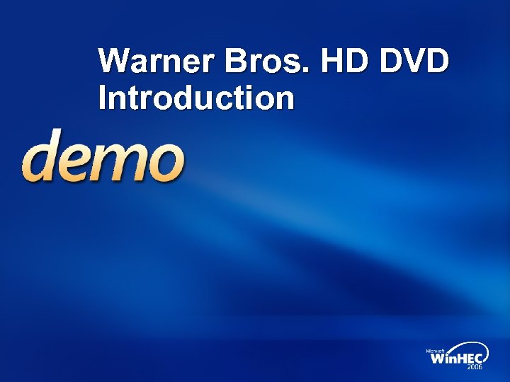 Warner Bros. HD DVD Introduction 