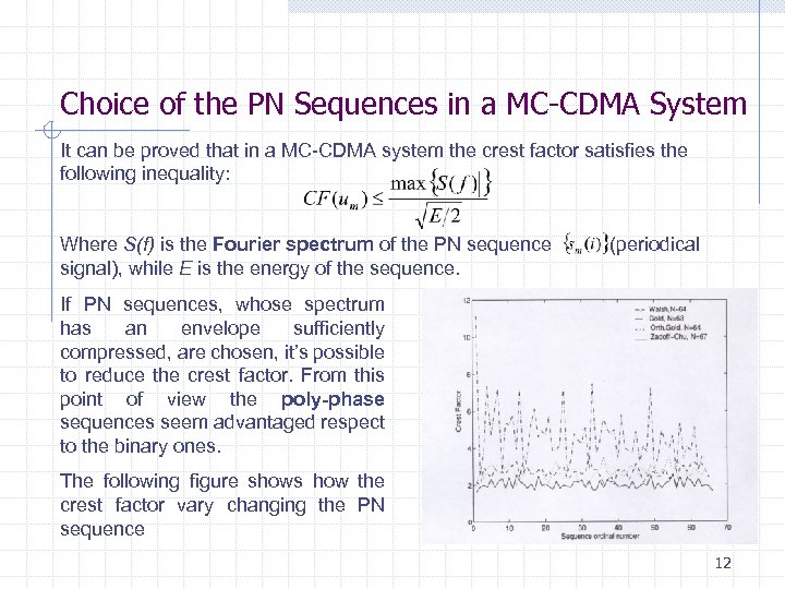 Choice of the PN Sequences in a MC-CDMA System It can be proved that