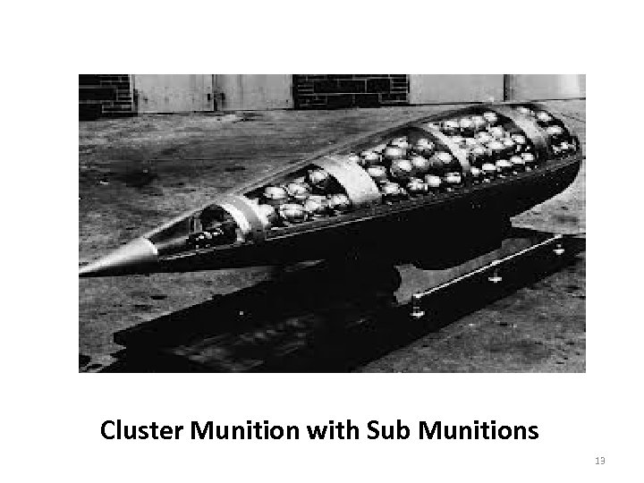Cluster Munition with Sub Munitions 13 