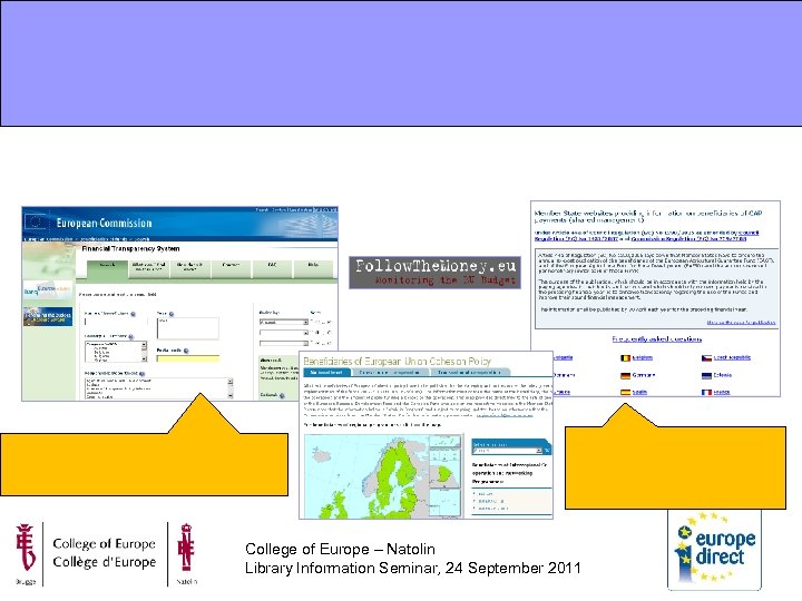 College of Europe – Natolin Library Information Seminar, 24 September 2011 