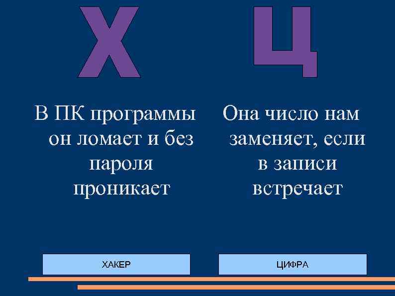 В ПК программы он ломает и без пароля проникает Она число нам заменяет, если